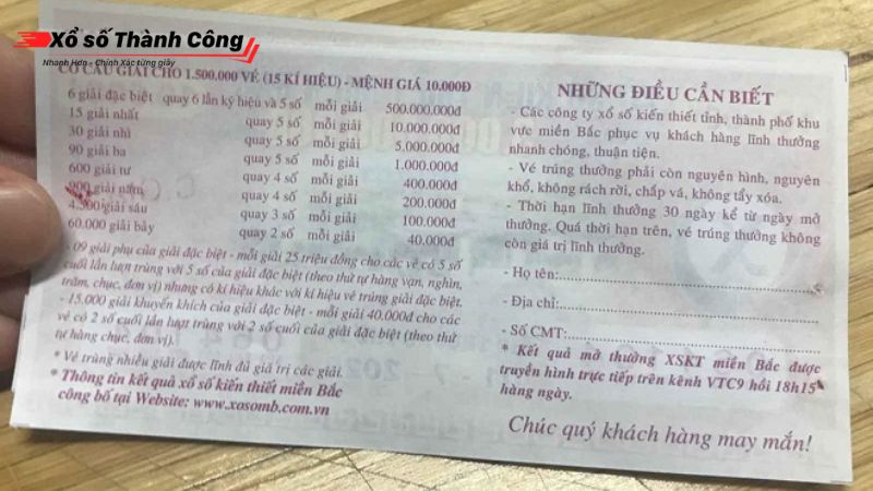 Lưu ý khi nhận giải thưởng KQXS miền Nam